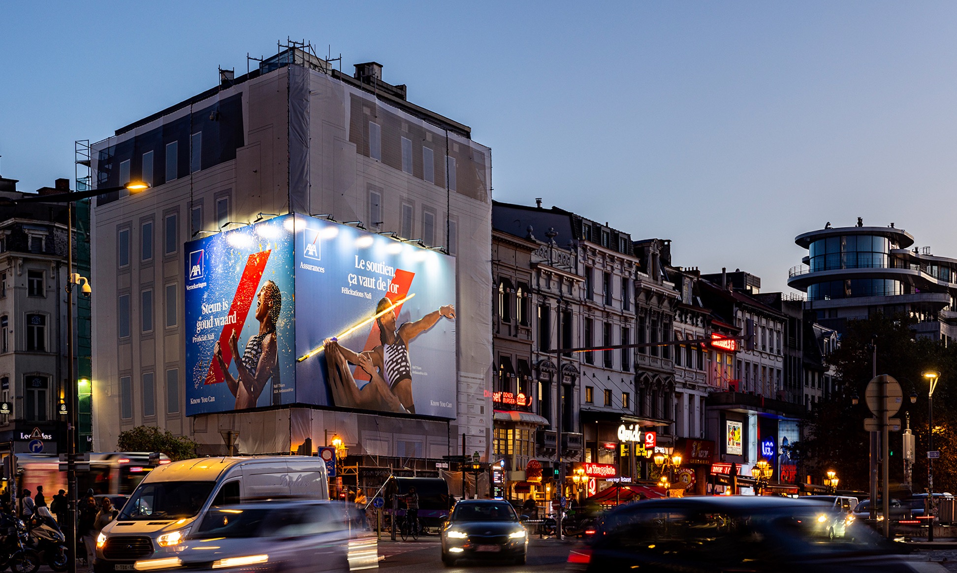 Nafi verlicht Brussel met AXA