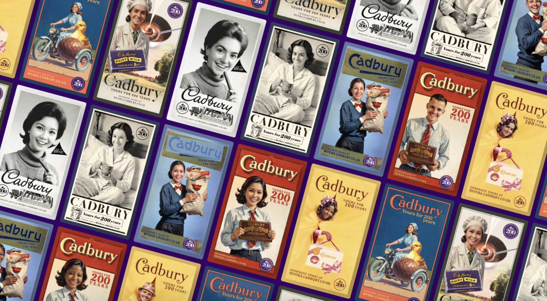 Cadbury vraagt fans retro-affiches te creëren met AI (by Focalys)